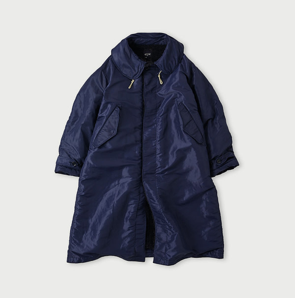 Atsu Nylon Quilt Coat Navy