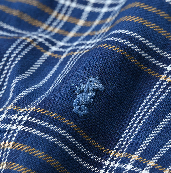 Ai Indian Flannel 908 Ocean Button Down Shirt Detail