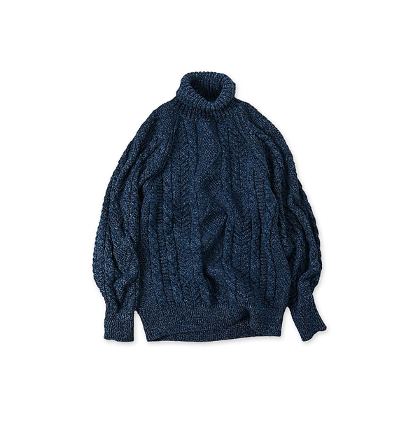 Indigo Aran Sweater