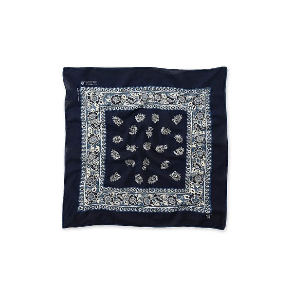 Indigo Frame Flower Bandana