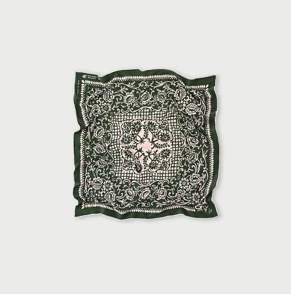 Tenjiku Flower Sarasa Bandana Green