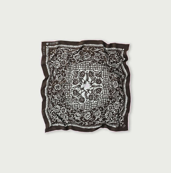 Tenjiku Flower Sarasa Bandana Brown