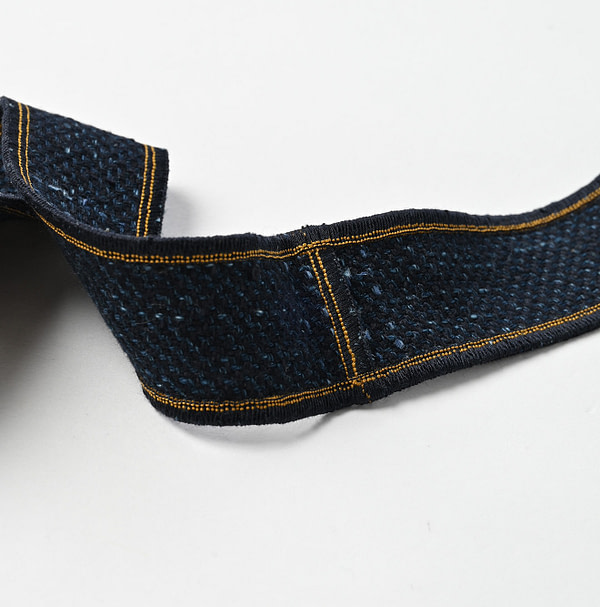 Indigo Cotton Tweed 1908 Tie Detail