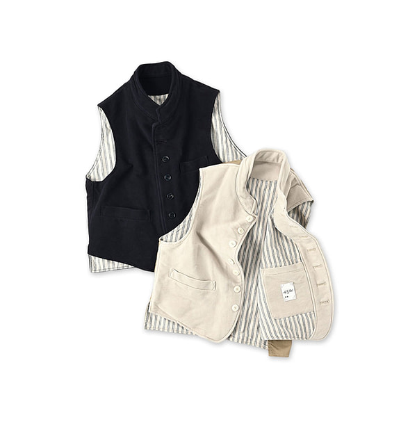 Cotton Flannel 908 Stand Collar Vest