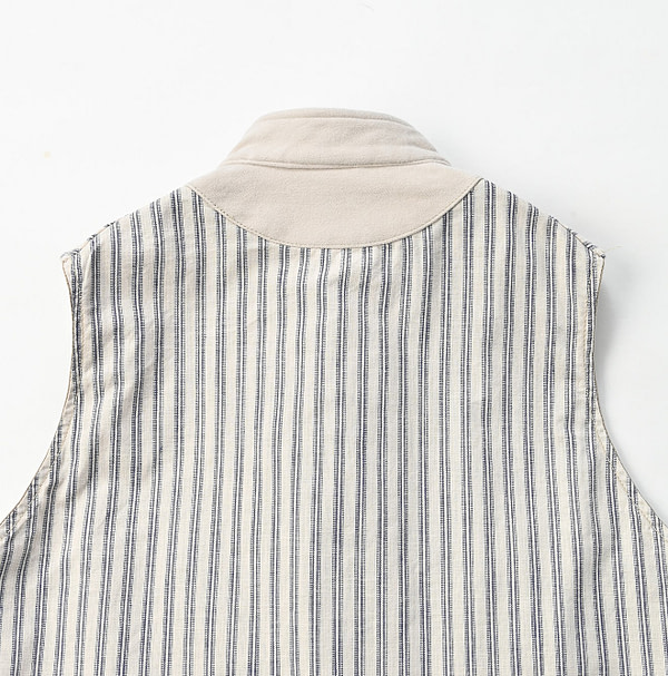 Cotton Flannel 908 Stand Collar Vest Detail