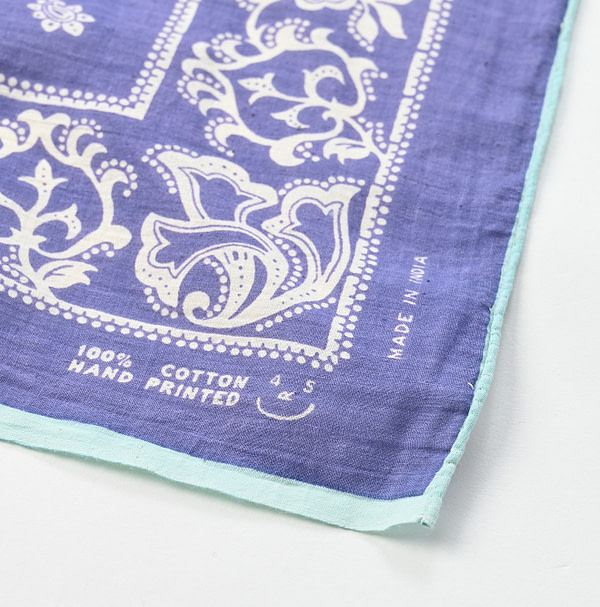 Indian Khadi Pokopoko Paisley Bandana Detail