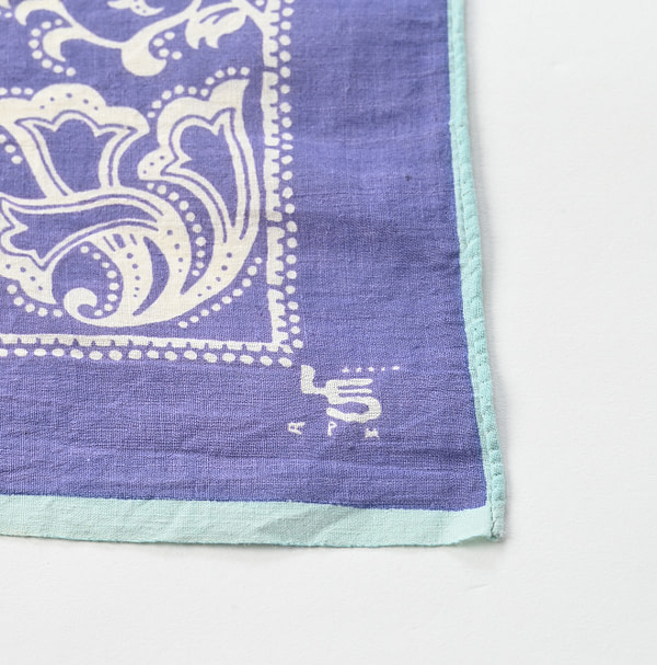 Indian Khadi Pokopoko Paisley Bandana Detail