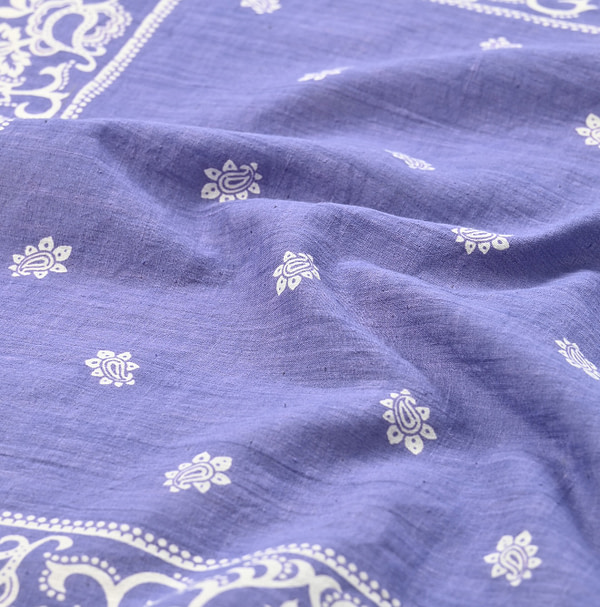 Indian Khadi Pokopoko Paisley Bandana Detail