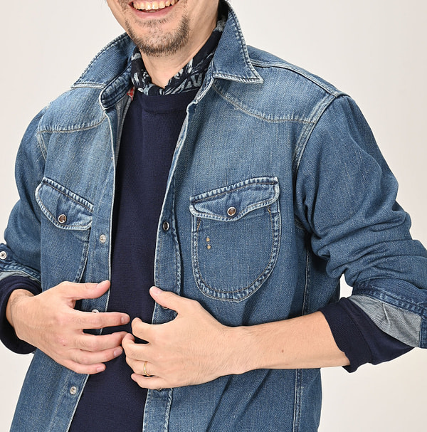 45 Petite Denim 908 Eastern Shirt Zyu Male Model