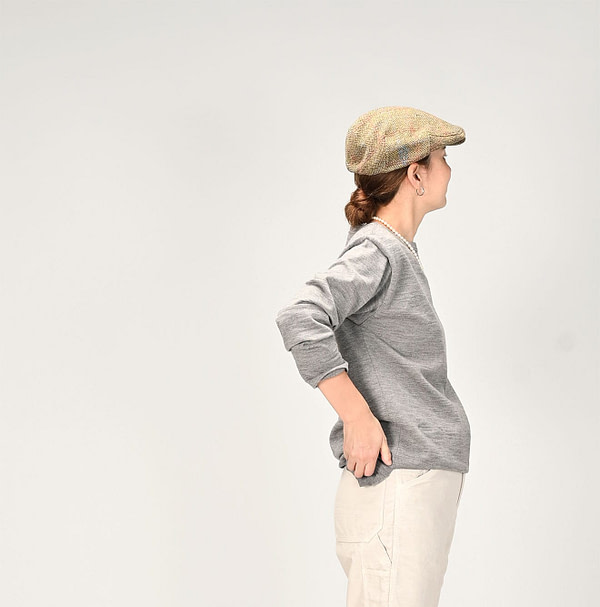 US Mou Knitsew Basque T-shirt Female Model