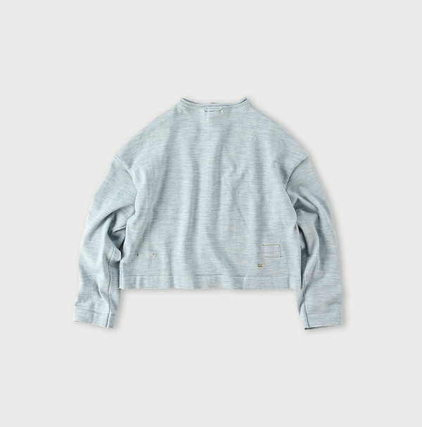 US Mou Knitsew Square Cardigan Back