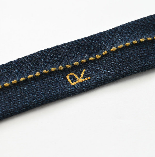 Indigo Military Tubular Knit Belt Detail