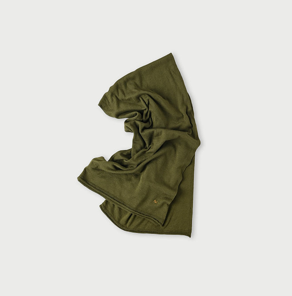 Whole Super Gauze Muffler Khaki Green