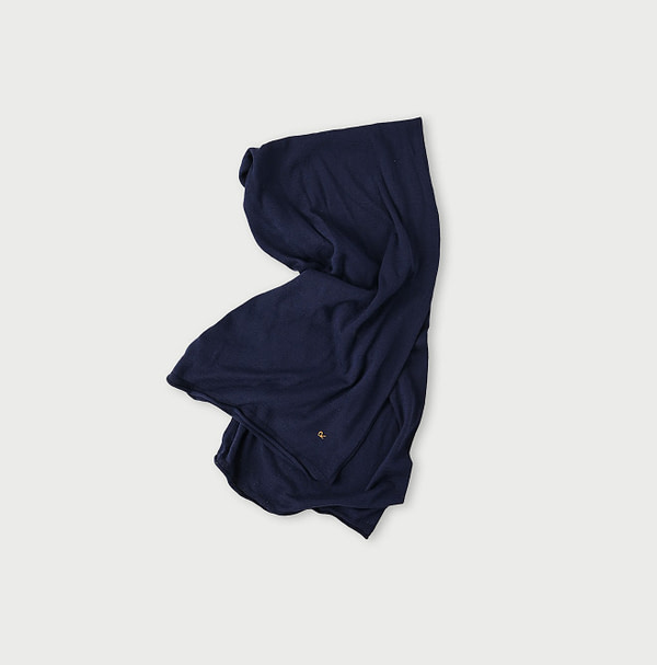 Whole Super Gauze Muffler Navy