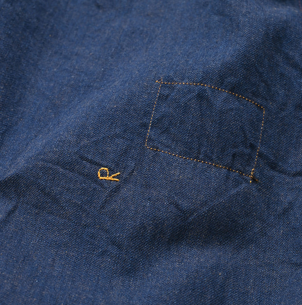 Omugi Denim 908 Lining Boa Coat Detail