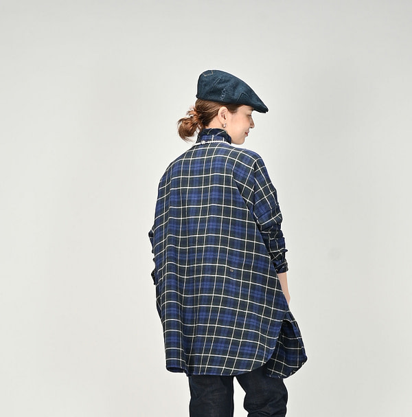 Indian Flannel Frill Tunic Female Model