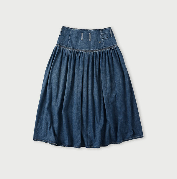 45 Petite Denim Yoke Skirt Zyu Back