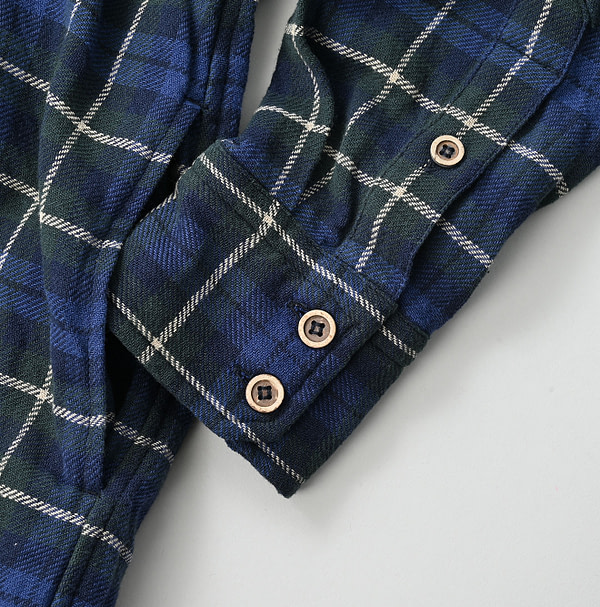 Indian Flannel Big Shirt Dress Detail