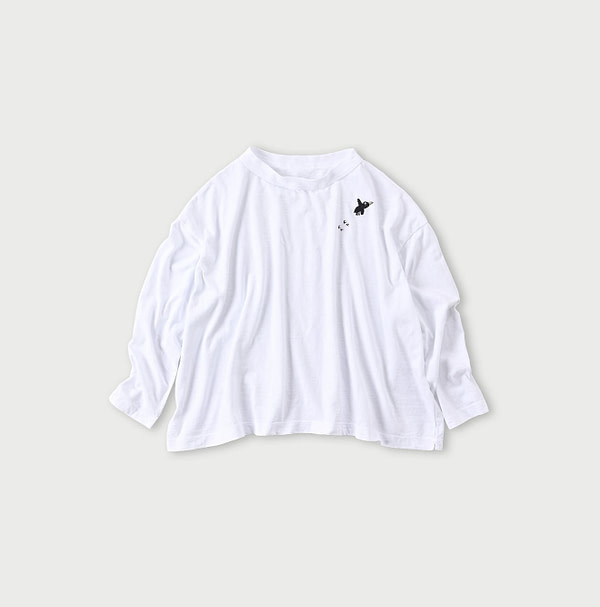 Pepe-kun Embroidery M Shirt White