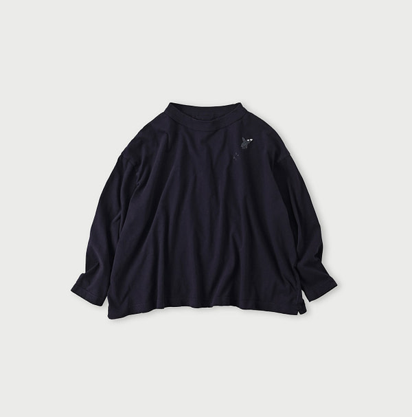 Pepe-kun Embroidery M Shirt Navy