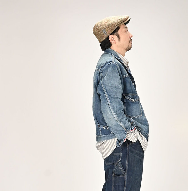 45 Petite Denim 908 Lining Jean Jacket Zyu Male Model