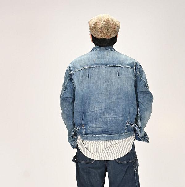 45 Petite Denim 908 Lining Jean Jacket Zyu Male Model