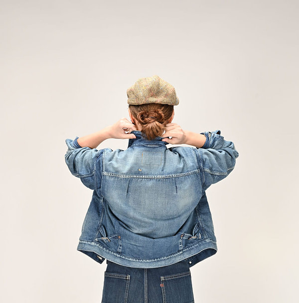 45 Petite Denim 908 Lining Jean Jacket Zyu Female Model