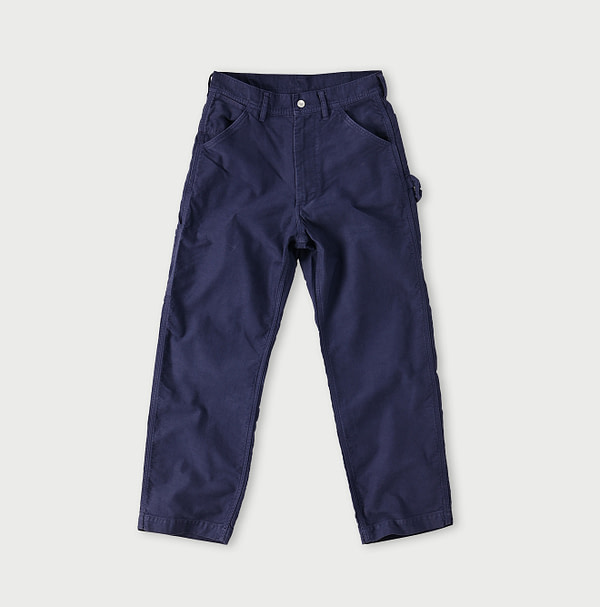 Okome Satin 908 Painter Pants Eggplant Navy