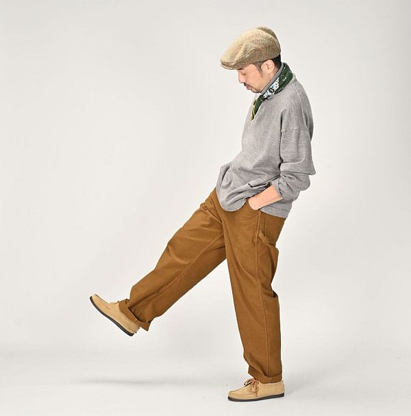 Okome Satin 908 Painter Pants Male Model