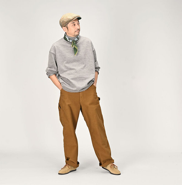 Okome Satin 908 Painter Pants Male Model