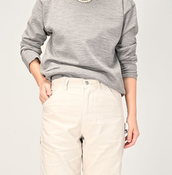 Okome Satin 908 Painter Pants Female Model