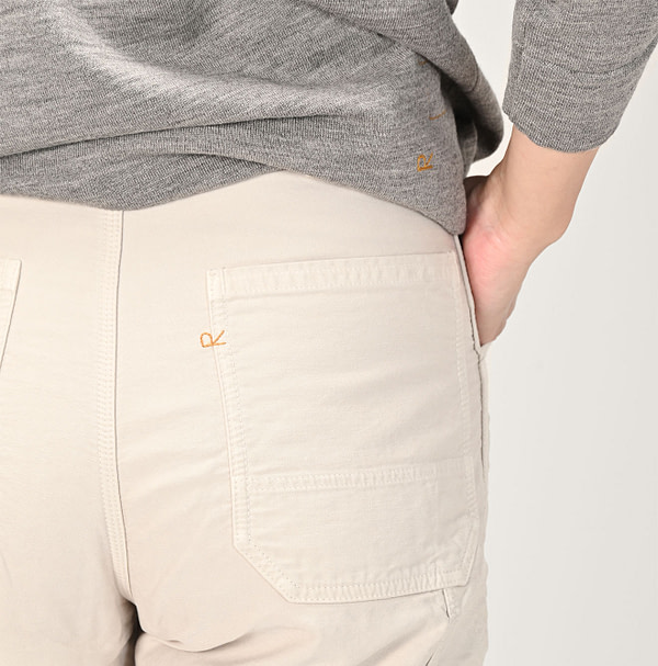 Okome Satin 908 Painter Pants Female Model