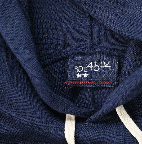 Supima Smooth 908 College Jacquard Hoodie Detail