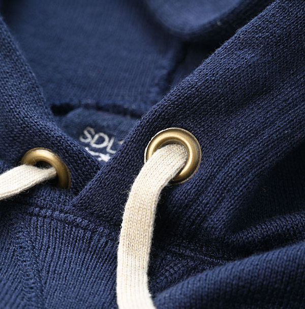 Supima Smooth 908 College Jacquard Hoodie Detail