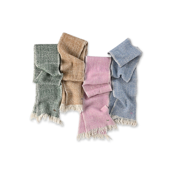 Indian Merino Cashmere Herringbone Muffler