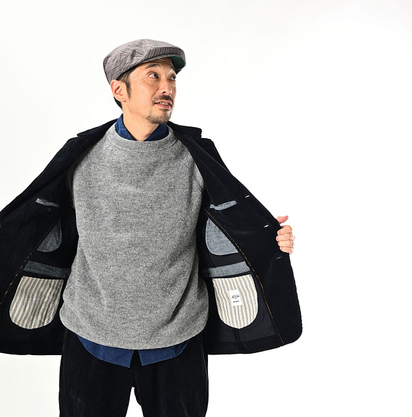 Selvedge Corduroy Miyuki Jacket Male Model