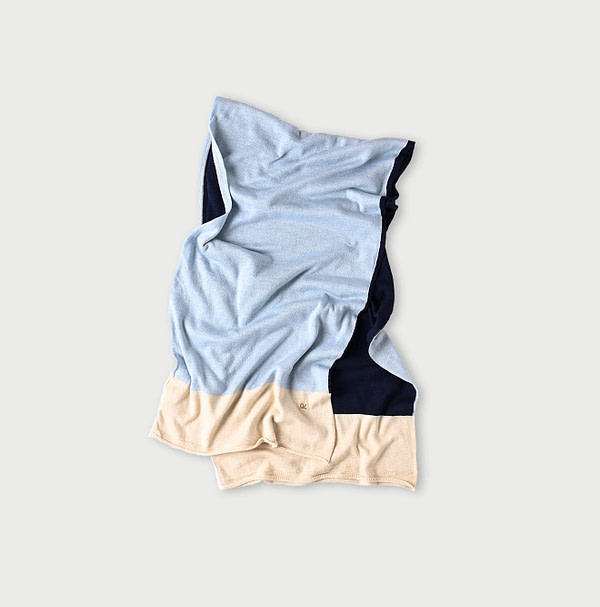 Super Gauze Tricolor Muffler Kinari Base
