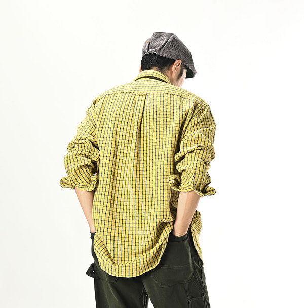 Indian Flannel 908 Loafer Petite Collar Shirt Male Model