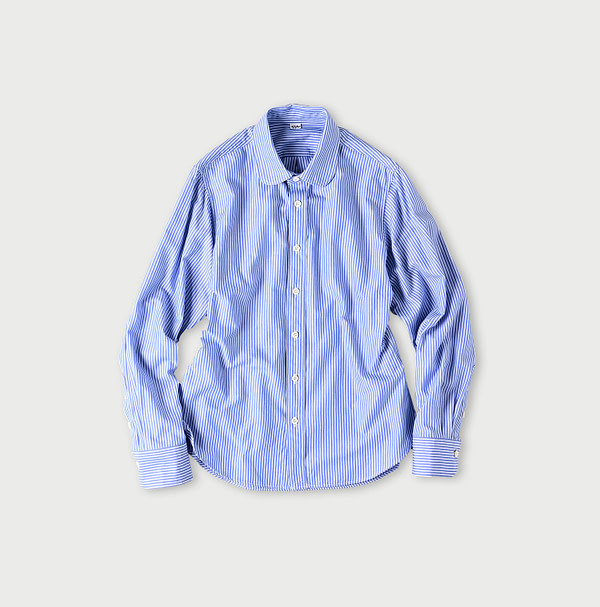 504 OX Petite Loafer Shirt Saxe Stripes