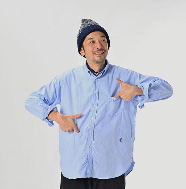 504 OX 908 Ocean Button Down Shirt Male Model