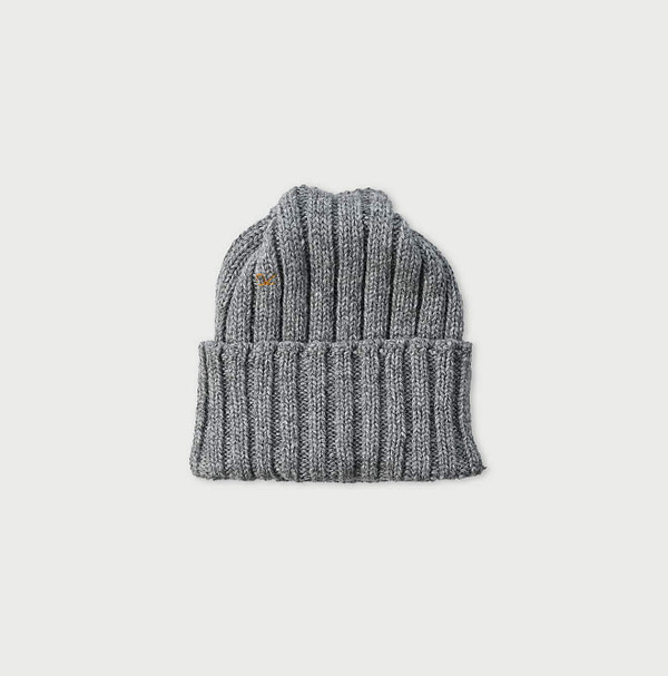 Shetland Zakkuri Rib Knit Cap Gray Top