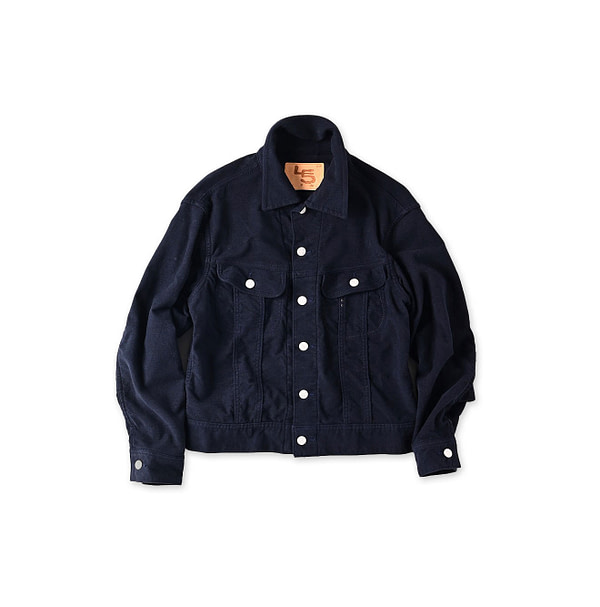 Mole Serge Stretch 908 Hikohime Jacket Navy