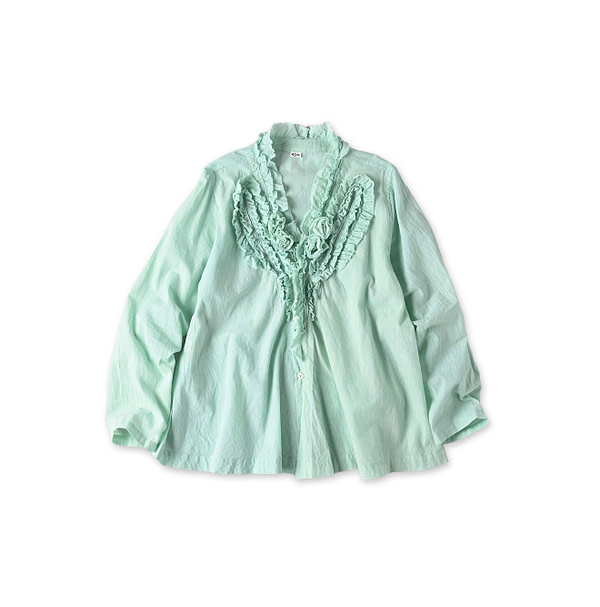 Indian Khadi Frill Cache-Coeur Mint