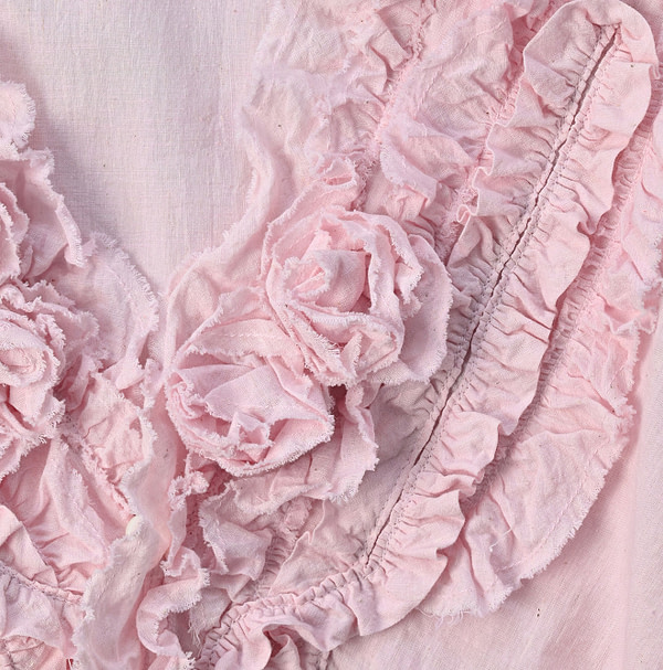 Indian Khadi Frill Cache-Coeur Detail