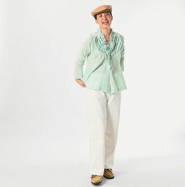 Indian Khadi Frill Cache-Coeur Female Model