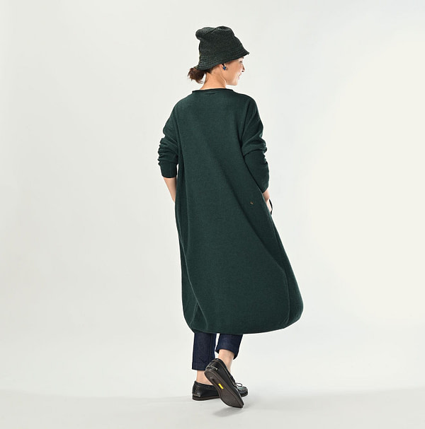 Float Boiled Wool Dress Female Model