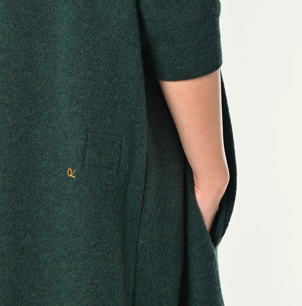Float Boiled Wool Dress Female Model
