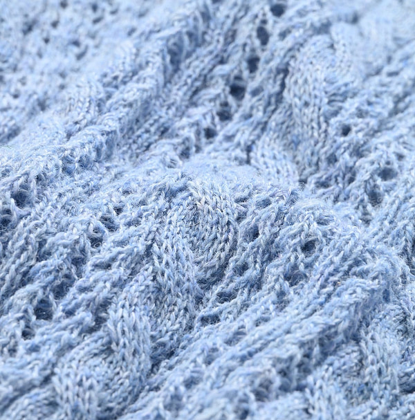 Shetland Cable Lace Sweater Detail