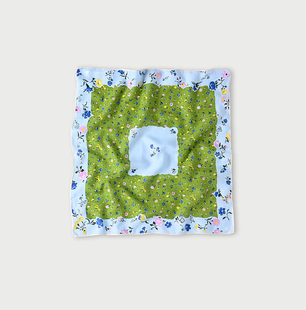 Supima Aya Yama Liberty Bandana Saxe x Khaki