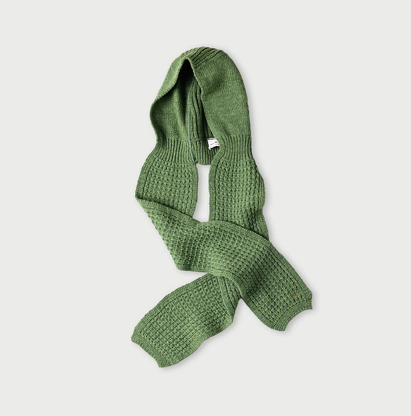 Dacapo Hooded Muffler Yellow Green Base
